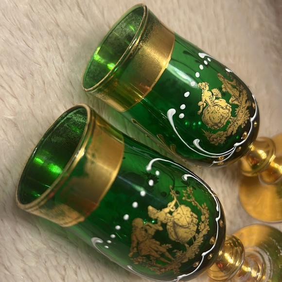Vintage Victorian Bohemian Glass Cordials - Picture 7 of 9